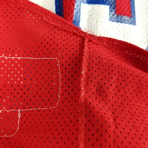 Vintage Cardinals Basketball Jersey #33 Russell Athletic Size 38 Red White Blue - Picture 5 of 5